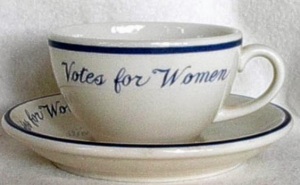 Suffrage tea cups